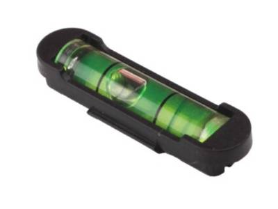 Cylindrical bubble level vial with small rack